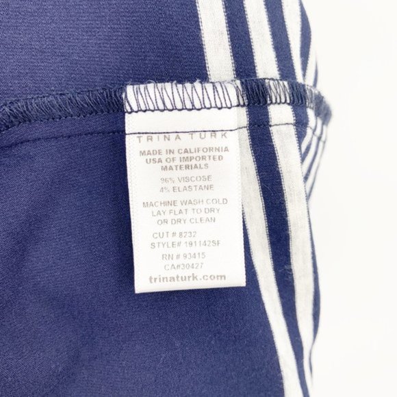 Trina Turk Stripe Tie Back Keyhole Halter Tank XS - Picture 6 of 6